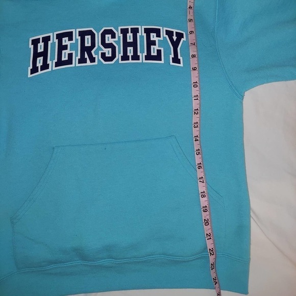 Jerzees NuBlend Light Blue Hershey Hoodie, Long Sleeves, Size Small - Picture 6 of 6